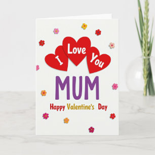 Carte de la Saint-Valentin Je T'Aime Maman