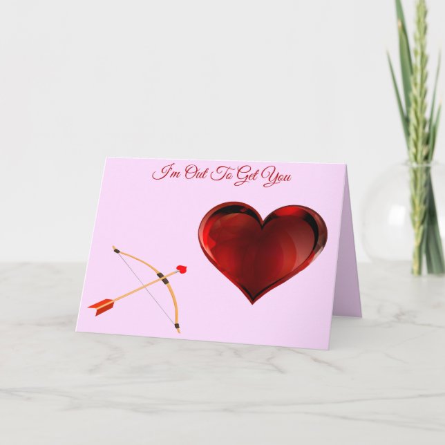 Carte de la Saint-Valentin "Je vais te coincer"  (Devant)