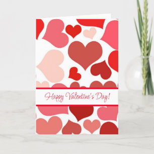 Carte de la Saint-Valentin Joyeuse avec des cœurs 