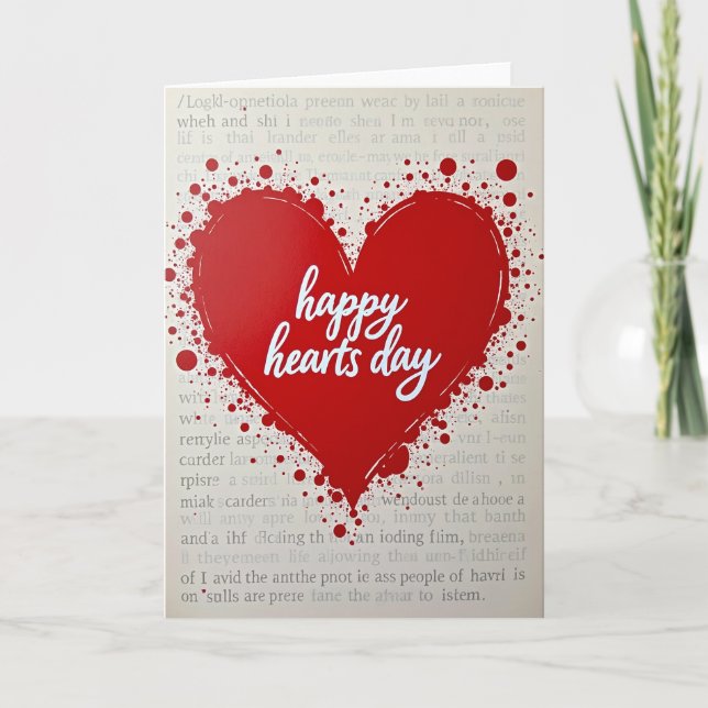 Carte de la Saint-Valentin Joyeuse Fête des Cœurs (Devant)