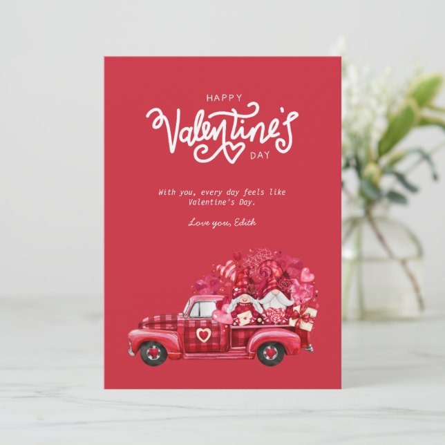 Carte de la Saint-Valentin Joyeuse Saint-Valentin (Debout devant)