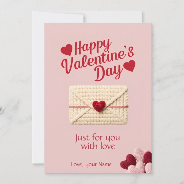 Carte de la Saint-Valentin Juste pour toi – Rose r (Devant)