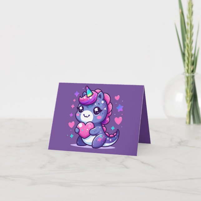 Carte de la Saint-Valentin Kawaii Mignonne (Devant)