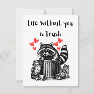 Carte de la Saint-Valentin La vie sans toi est de 
