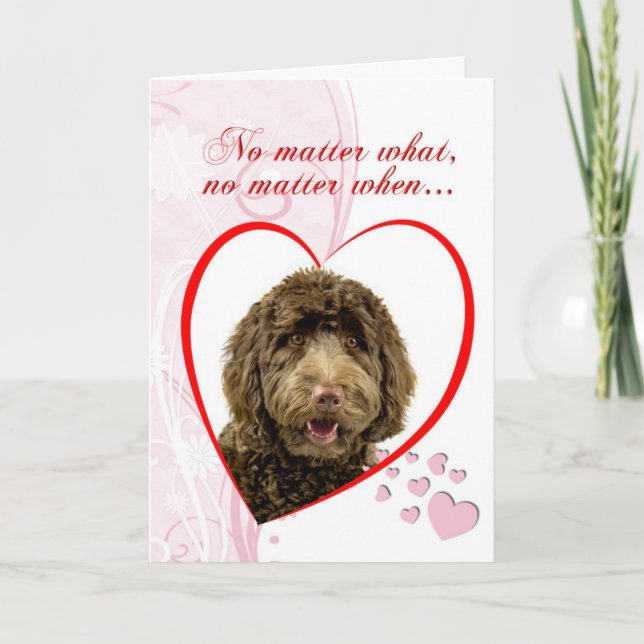 Carte de la Saint-Valentin Labradoodle (Devant)