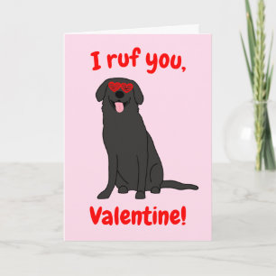 Carte de la Saint-Valentin Labrador Noir