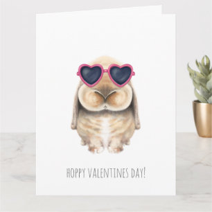 Carte de la Saint-Valentin - Lapin d'amour mignon