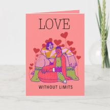 Carte de la Saint Valentin LGBTQ Love Without Limi