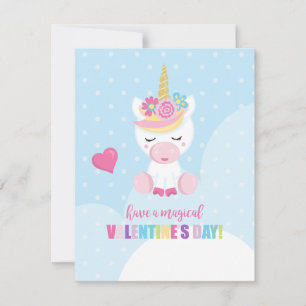 Carte de la Saint-Valentin Licorne