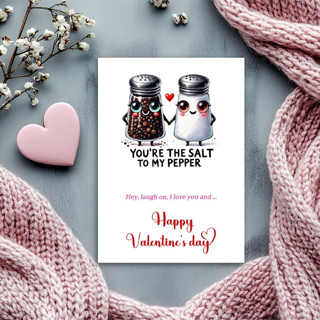 Carte de la Saint-Valentin Ludique Citation de nou (Playful Valentine Card Funny Cartoon Food Quote)