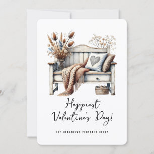 Carte de la Saint-Valentin Maison Rustique Boho po