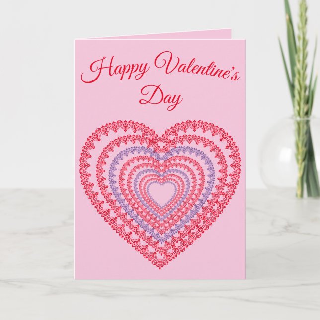 Carte de la Saint-Valentin Mandala Heart (Devant)