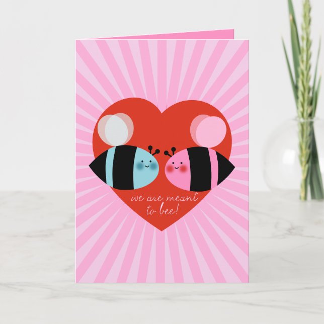 Carte de la Saint-Valentin Meant to Bee (Devant)