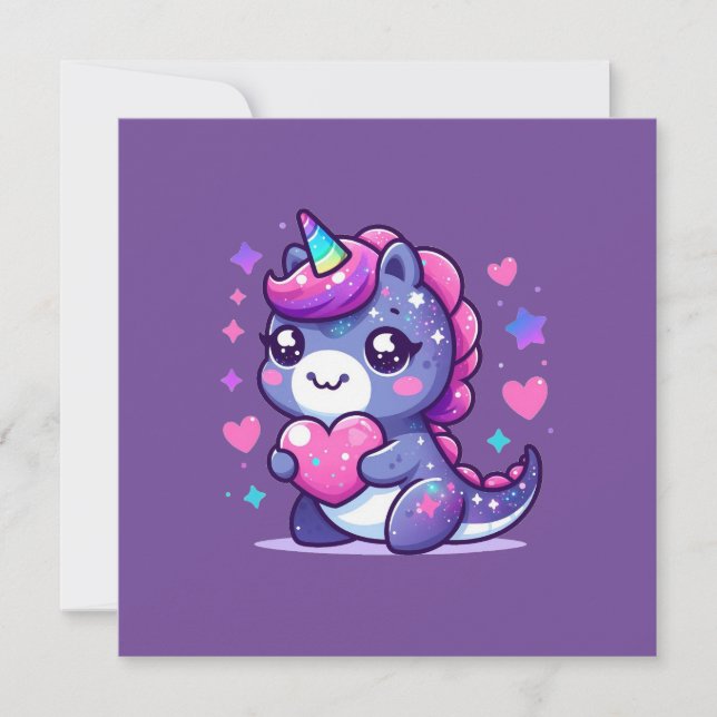 Carte de la Saint-Valentin mignonne Kawaii (Devant)
