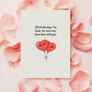 Carte de la Saint-Valentin mignonne pour lui ou el