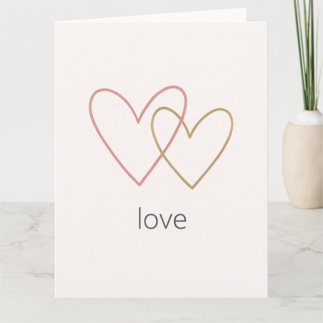 Carte de la Saint-Valentin minimaliste (Devant)