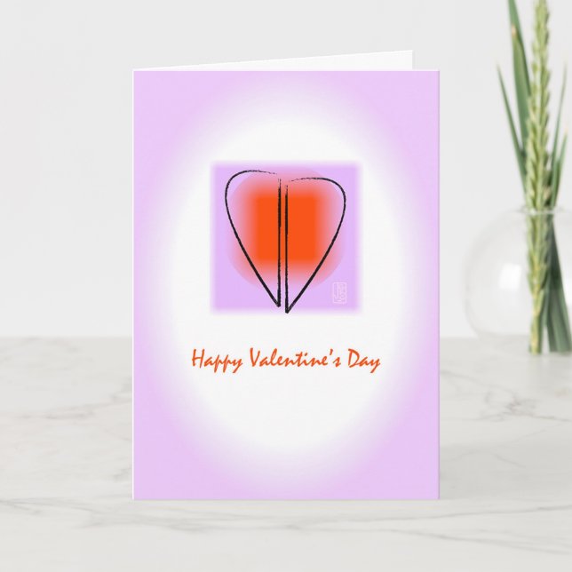 Carte de la Saint-Valentin MOD Cœur Amour pour une (Devant)