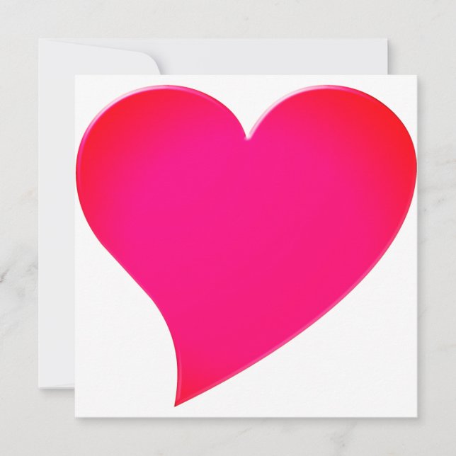 Carte de la Saint-Valentin moderne néon rose grand (Devant)