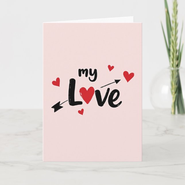 Carte de la Saint-Valentin Mon Amour (Devant)