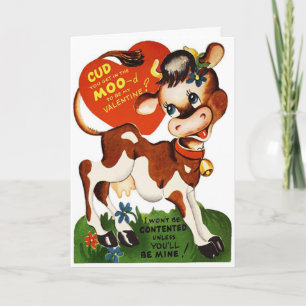 Carte de la Saint-Valentin Moo