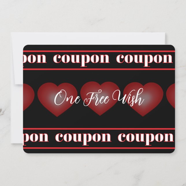 Carte de la Saint-Valentin noire avec bon cœur bul (Dos)