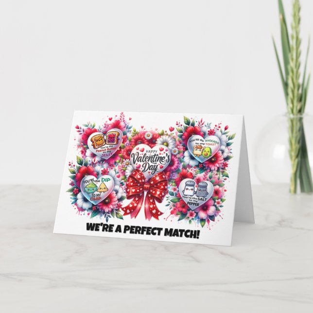 Carte de la Saint-Valentin, "Nous sommes faits l'u (Devant)