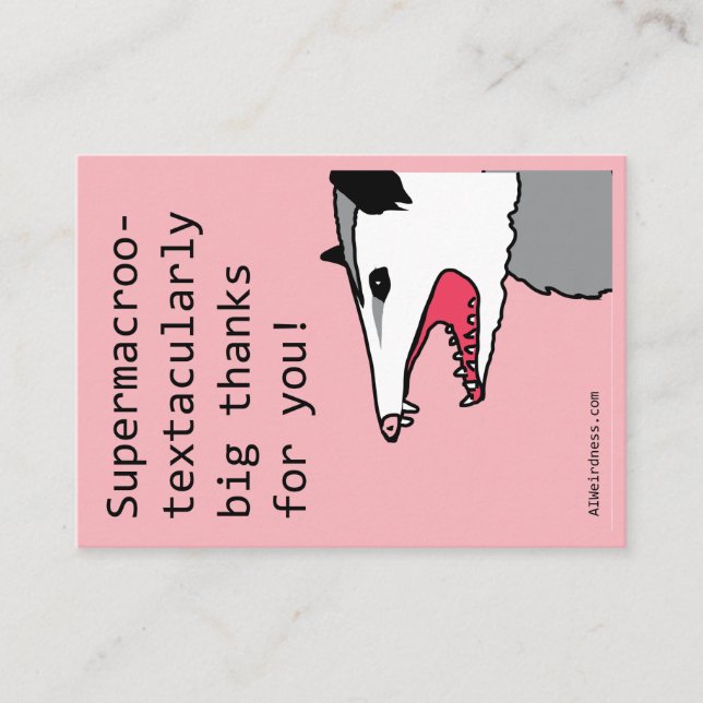 Carte de la Saint-Valentin Opossum - Drôlerie de l (Devant)