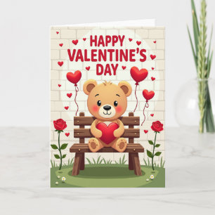 Carte de la Saint-Valentin Ourson Mignon