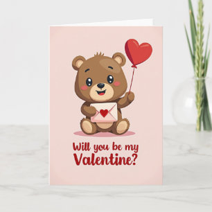 Carte de la Saint-Valentin Ourson Mignon