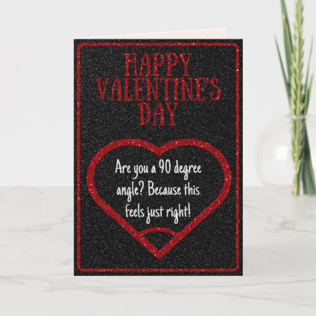 Carte de la Saint-Valentin pailletée avec une blag (Devant)
