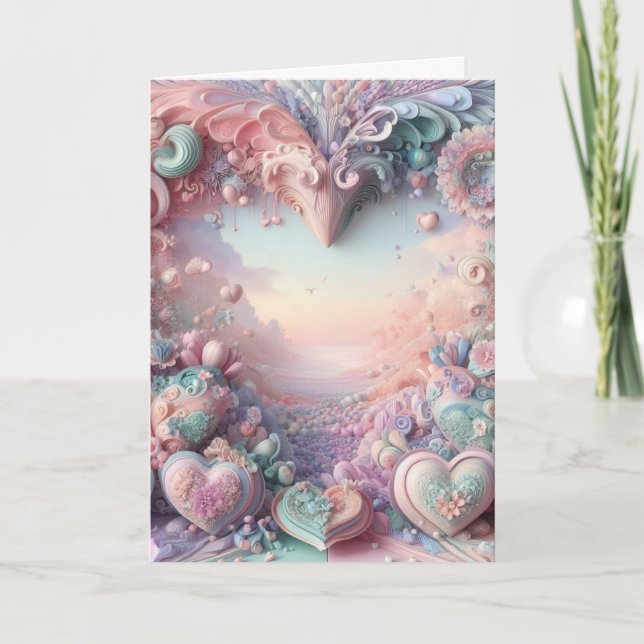 Carte de la Saint-Valentin Pastel Whimsy (Devant)