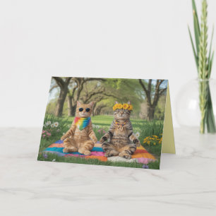 Carte de la Saint-Valentin Peace Cats