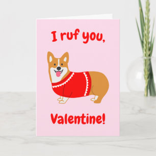 Carte de la Saint-Valentin Pembroke Welsh Corgi