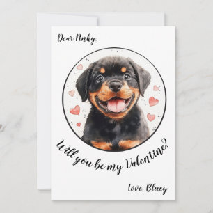 Carte de la Saint-Valentin personnalisable Rottwei