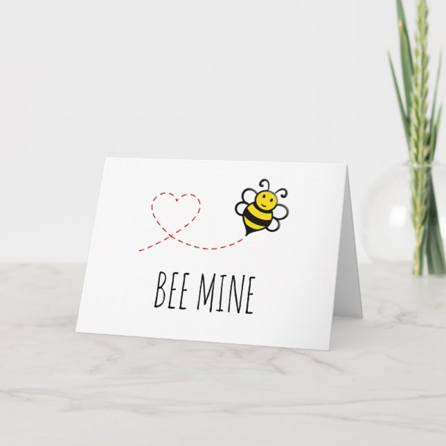 Carte de la Saint-Valentin personnalisée - Abeille (Devant)