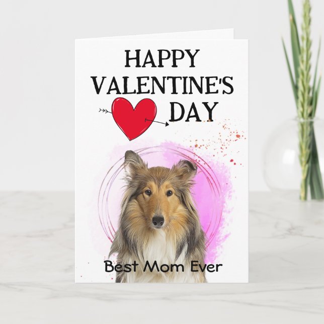 Carte de la Saint-Valentin personnalisée Collie (Devant)