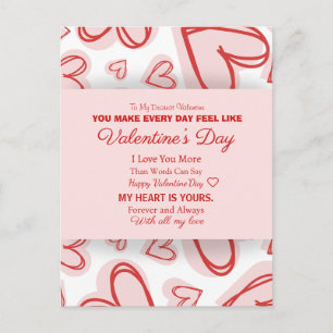 Carte de la Saint-Valentin Personnalisée Romantiqu