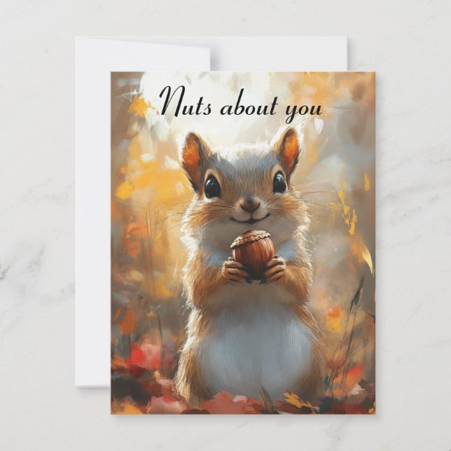 Carte de la Saint-Valentin personnalisée Squirrel  (Devant)