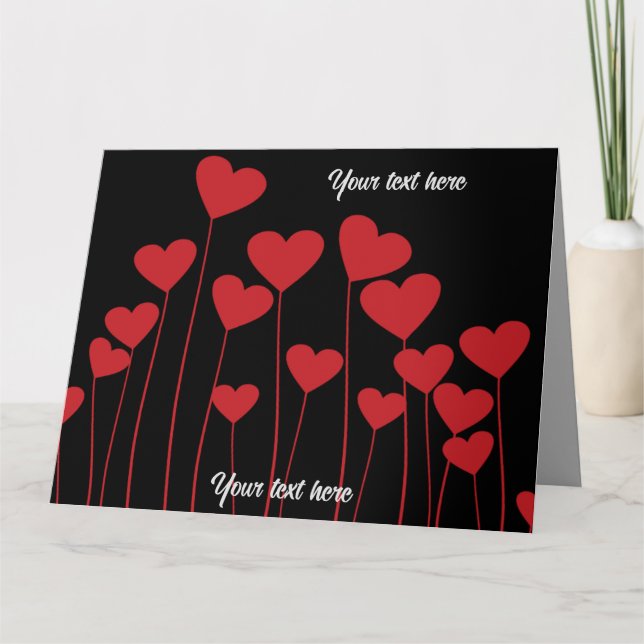 Carte de la Saint-Valentin - personnaliser le text (Devant)
