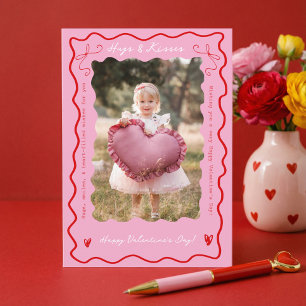 Carte de la Saint-Valentin Photo Enfant Gribouilli