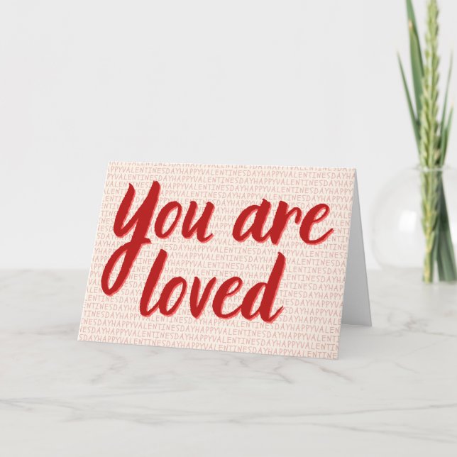 Carte de la Saint-Valentin platonique 'Tu es aimé' (Devant)