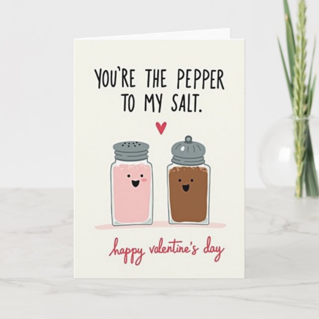 Carte de la Saint-Valentin Poivre Pour Mon Sel (Devant)