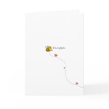 Carte de la Saint-Valentin pour abeille Kawaii Pun