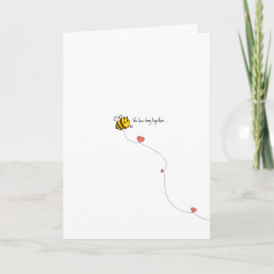 Carte de la Saint-Valentin pour abeille Kawaii Pun