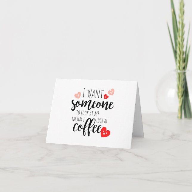 Carte de la Saint-Valentin pour ami amateur de caf (Devant)