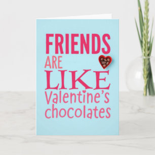 Carte de la Saint-Valentin pour amis comme chocola