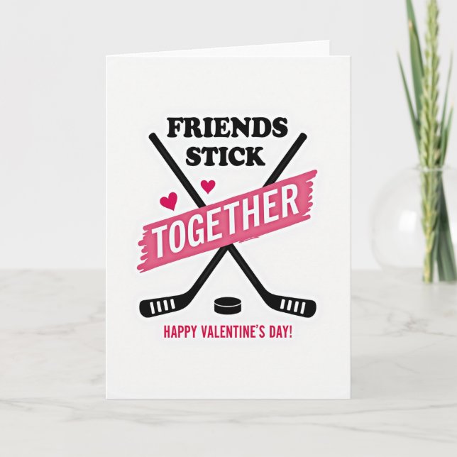 Carte de la Saint-Valentin pour amis qui se soutie (Devant)