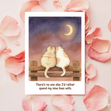 Carte de la Saint-Valentin pour amoureux de chats 