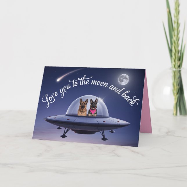Carte de la Saint-Valentin pour Berger Allemand (Devant)