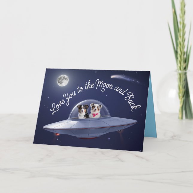 Carte de la Saint-Valentin pour Berger Australien (Devant)